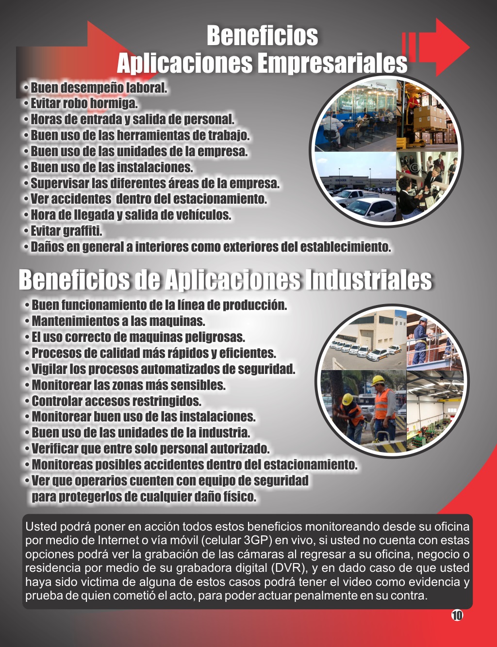 Beneficios de uso Empresarial e industrial