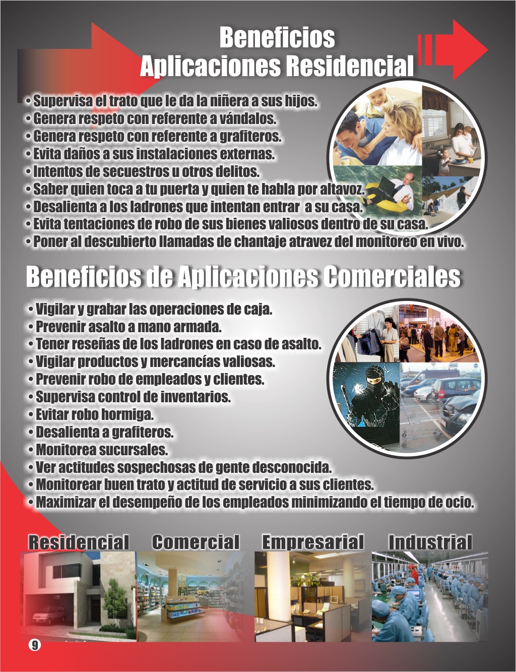 Beneficios de uso Residencial y comercial